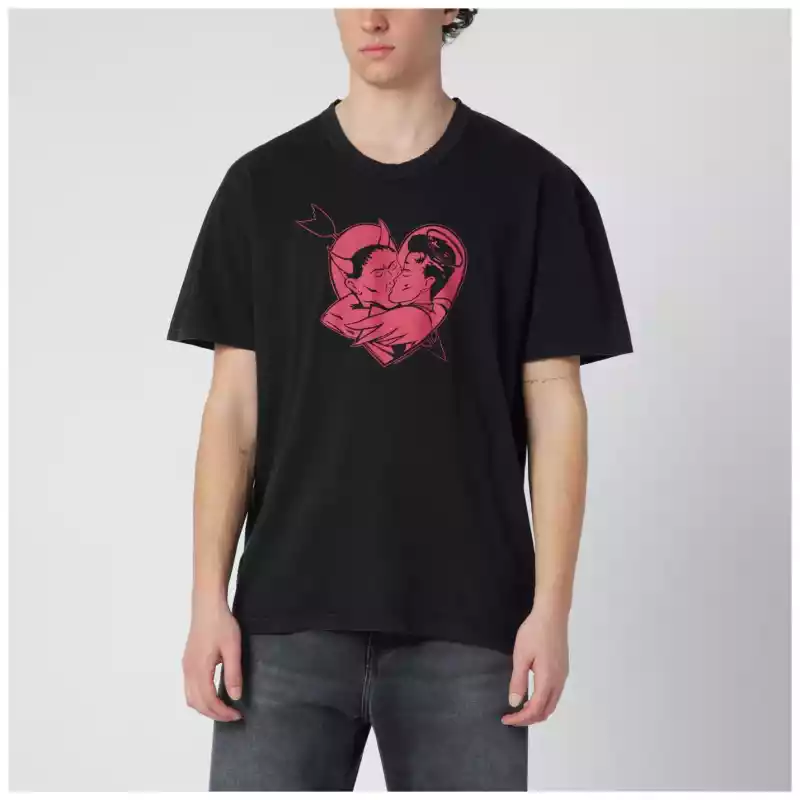 Our Legacy Black T-shirt with Love Story print
