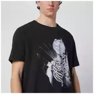Our Legacy Black T-shirt with Cybernetic Angel print