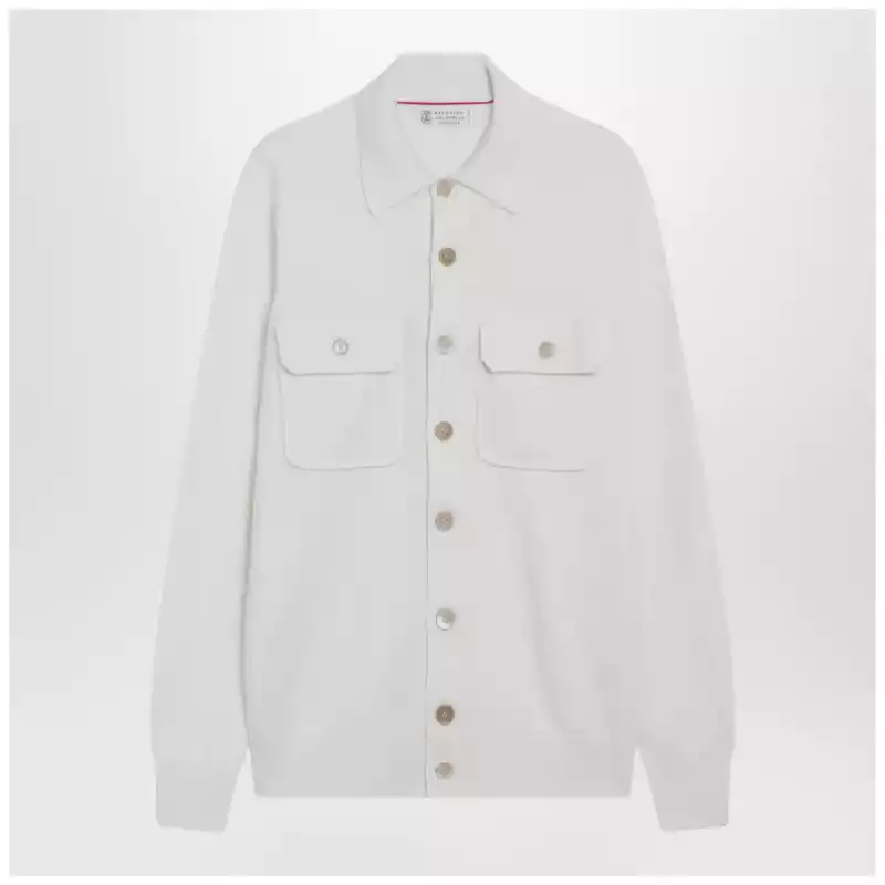 Brunello Cucinelli White cashmere cardigan