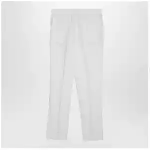Brunello Cucinelli White linen drawstring trousers