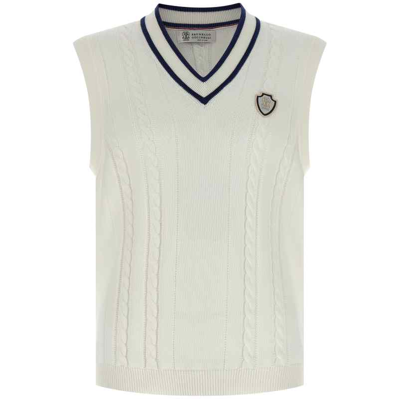 Brunello Cucinelli Cotton Braided Vest