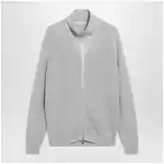 Brunello Cucinelli Jute-colored cotton zip-up cardigan