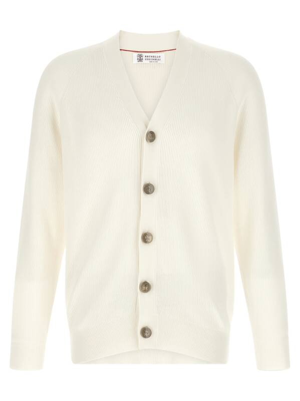 Brunello Cucinelli English Ribbed Cardigan