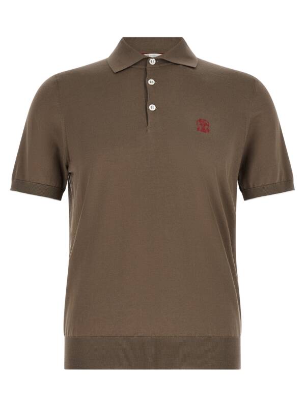 Brunello Cucinelli Knitted Polo Shirt