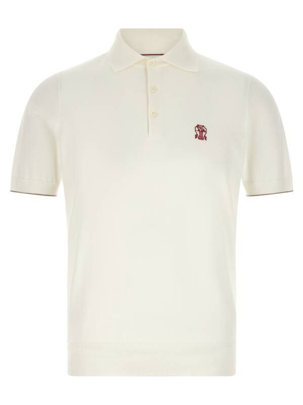 M29800195CON63_01_M_2026-01-27T09-09-23.276Z-1 Brunello Cucinelli Logo Embroidery Polo Shirt