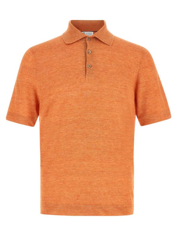 Brunello Cucinelli Linen Cotton Polo Shirt
