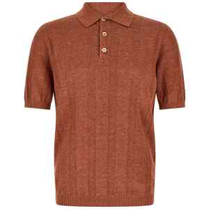 Brunello Cucinelli Wide Ribbed Polo Shirt