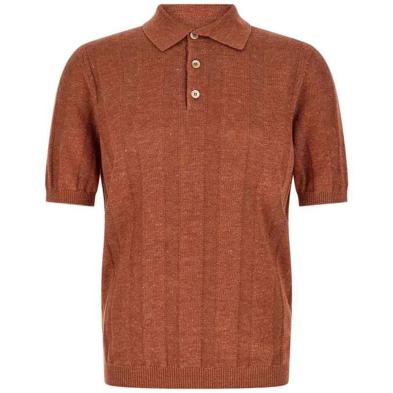 Brunello Cucinelli Wide Ribbed Polo Shirt