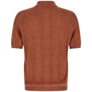 Brunello Cucinelli Wide Ribbed Polo Shirt