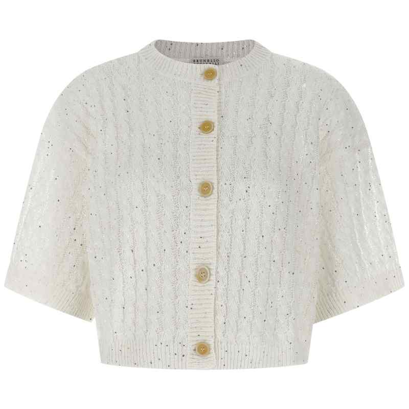 Brunello Cucinelli Dazzling Cable Cardigan