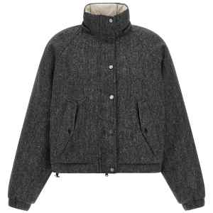 Brunello Cucinelli Shiny Zipper Pull Down Jacket