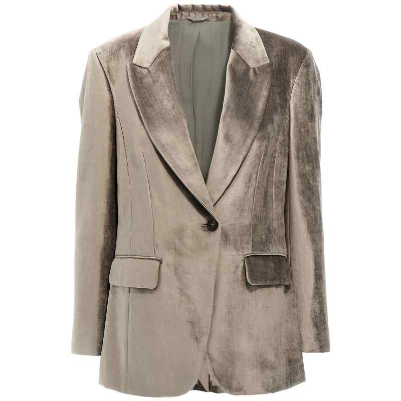 Brunello Cucinelli Single-breasted Chenille Blazer