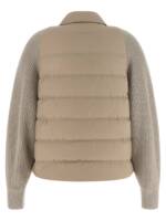 Brunello Cucinelli Shiny Flap Detail Down Jacket