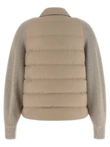 Brunello Cucinelli Shiny Flap Detail Down Jacket