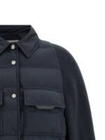 Brunello Cucinelli Shiny Flap Detail Down Jacket