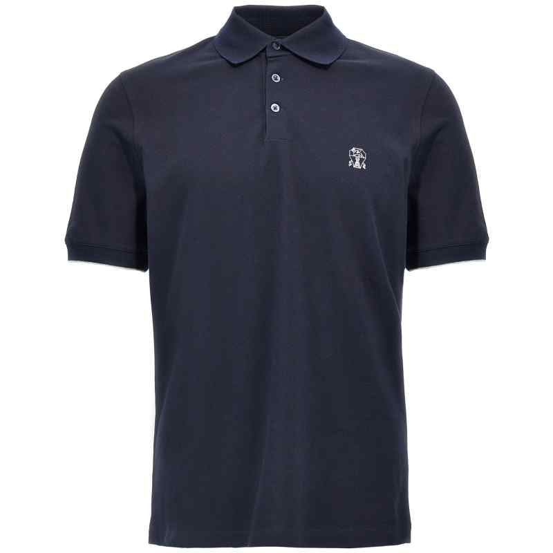 Brunello Cucinelli Logo Piqué Polo Shirt