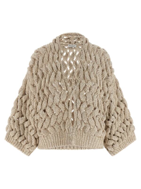 Brunello Cucinelli Dazzling Cable Cardigan