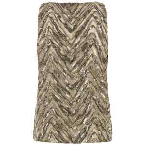 Brunello Cucinelli Dazzling Chevron Embroidery Top