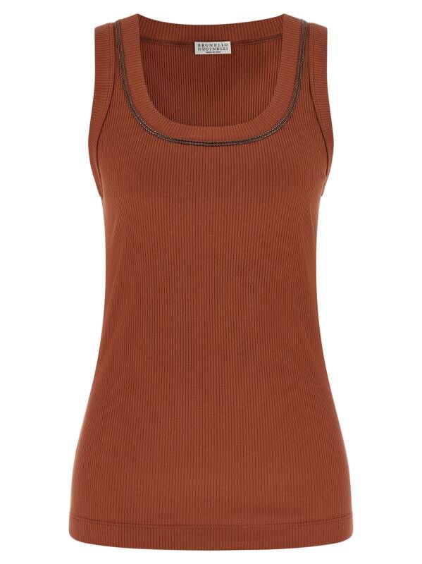 Brunello Cucinelli Shiny Trim Top