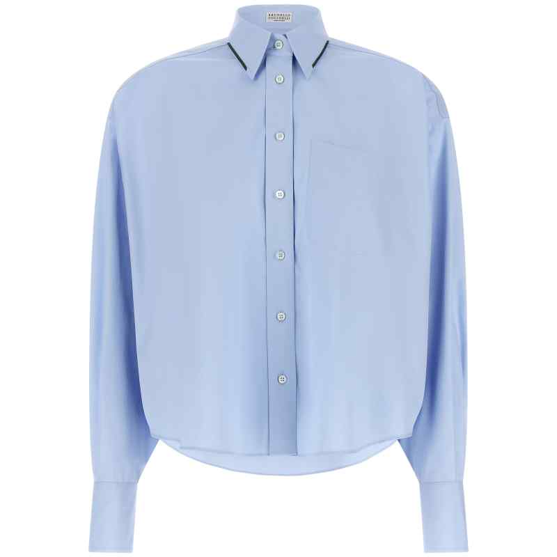 Brunello Cucinelli Shiny Trim Shirt