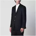 Thom Browne Single-breasted navy blue wool jacket