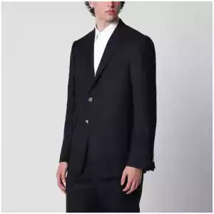 Thom Browne Single-breasted navy blue wool jacket