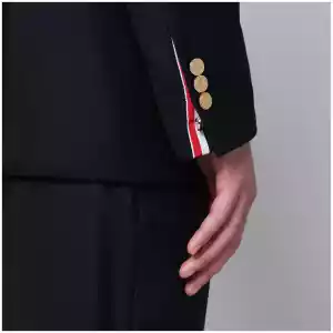 Thom Browne Single-breasted navy blue wool jacket
