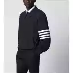 Thom Browne Lightweight navy blue zip-up jacket