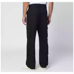 Represent Black cotton cargo trousers