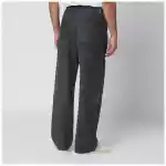 Represent Washed-effect black cotton trousers