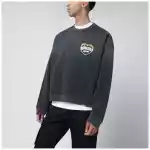 Represent Washed-effect black cotton sweatshirt