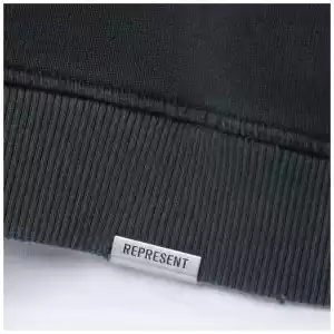 Represent Washed-effect black cotton sweatshirt
