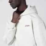 Represent Cream cotton hoodie with logo