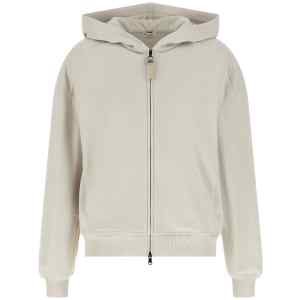 Brunello Cucinelli Shiny Zipper Pull Hoodie
