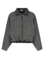 Brunello Cucinelli Shiny Zipper Pull Jacket