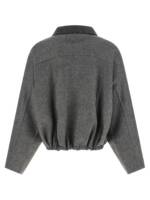 Brunello Cucinelli Shiny Zipper Pull Jacket