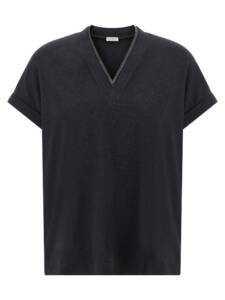Brunello Cucinelli Shiny Trims T-shirt