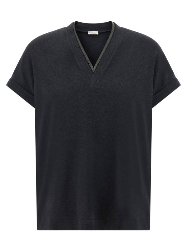 Brunello Cucinelli Shiny Trims T-shirt