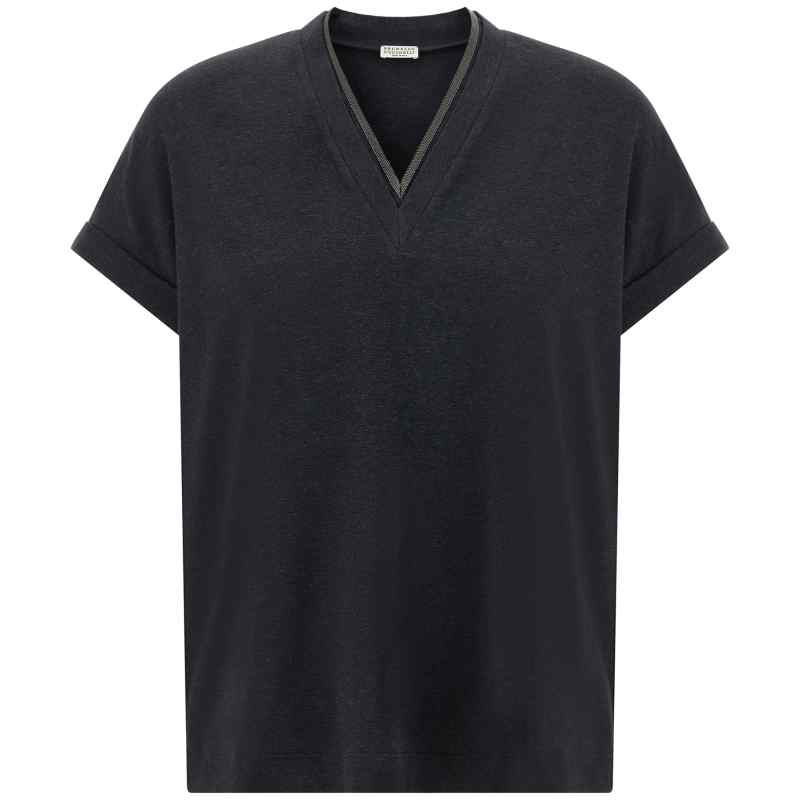 Brunello Cucinelli Shiny Trims T-shirt