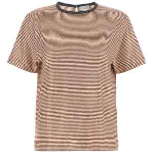 Brunello Cucinelli Shiny Collar Detail T-shirt