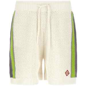 Casablanca Stripe Crochet Bermuda Shorts