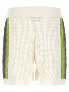 Casablanca Stripe Crochet Bermuda Shorts