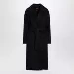 Max Mara Studio Black coat with belt