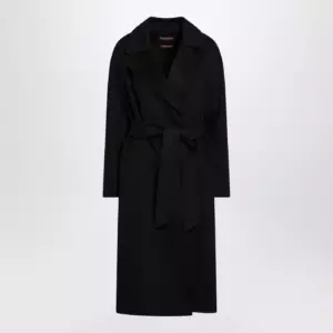 Max Mara Studio Black coat with belt
