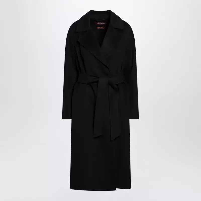 Max Mara Studio Black coat with belt