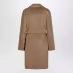 Max Mara Studio Camel wrap coat in cashmere and wool