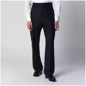 Thom Browne Navy blue wool trousers