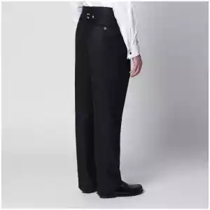 Thom Browne Navy blue wool trousers