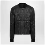 Moncler + Rick Owens Black quilted zip-up down jacket