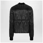 Moncler + Rick Owens Black quilted zip-up down jacket